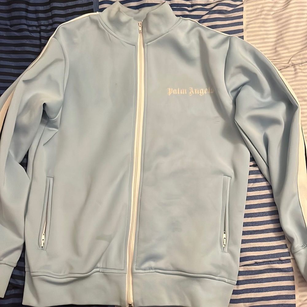 PALM ANGELS Light Blue Classic Track Jacket